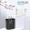 30W Multi-Port Mobile Charger with 2C+A, EU/US/UK Standards, QC3.0 Fast Charging