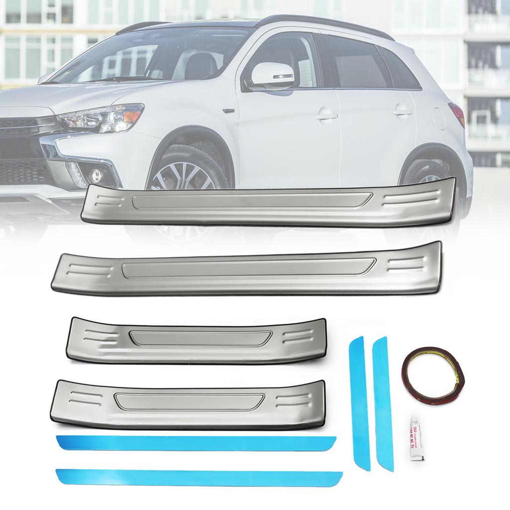 8Pcs Door Sills Scuff Plate Guard Trims Fits for Mitsubishi Outlander 2013-2019