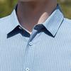 [Linen+Long Staple Cotton] Color Woven Plaid Short Sleeved Shirt for Men In Summer, Comfortable, Breathable and Easy To Take Care of Shirt