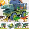 Nové dětské autíčko s dinosaury, přepravní auto s dinosaury, velké technické vozidlo, model vzdělávací hračky, přepravní vozidlo, hračka, dárek pro chlapce a dívku
