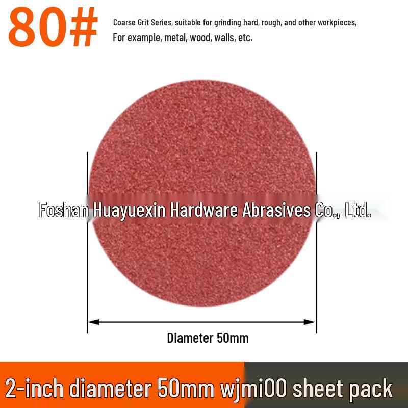50mm Flocked Sandpaper Set, 303 Pieces (40-7000 Grit) for Metal & Wood Polishing