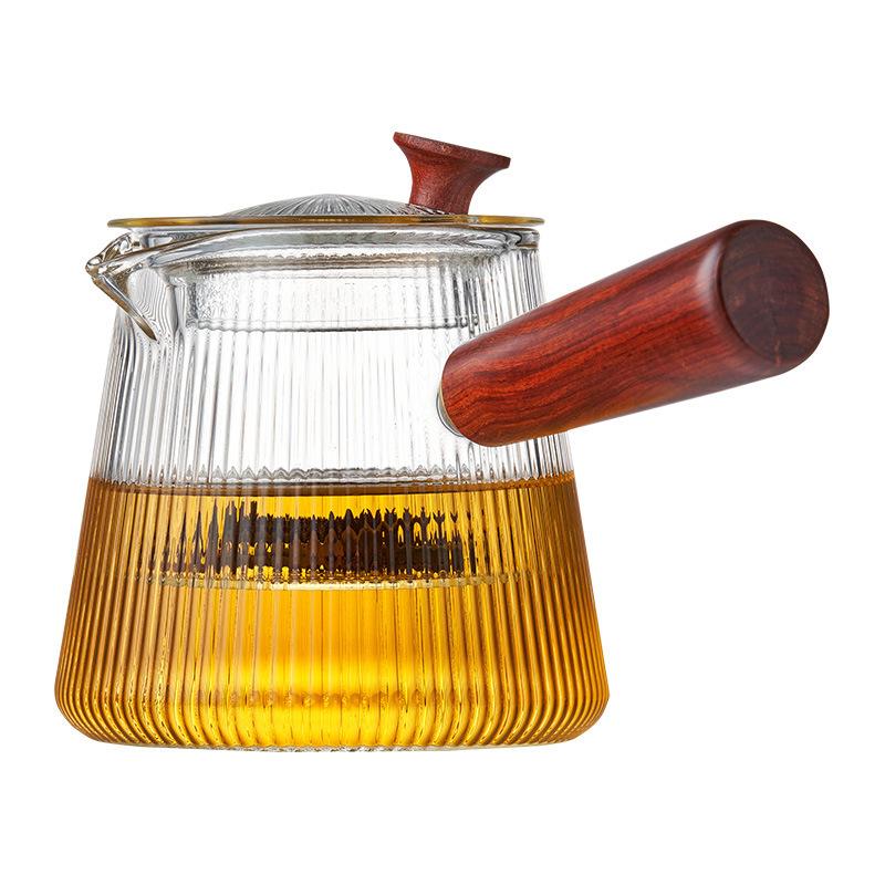 Side Handled Electric Pottery Stove Teapot High Temperature Resistant Thickened Teapot Household Heat Resistant High Borosilicate Glass Filter Tea Pot