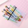 20-Piece Cartoon Gel Pen Set with Pencil Case - Black Ink 0.5mm