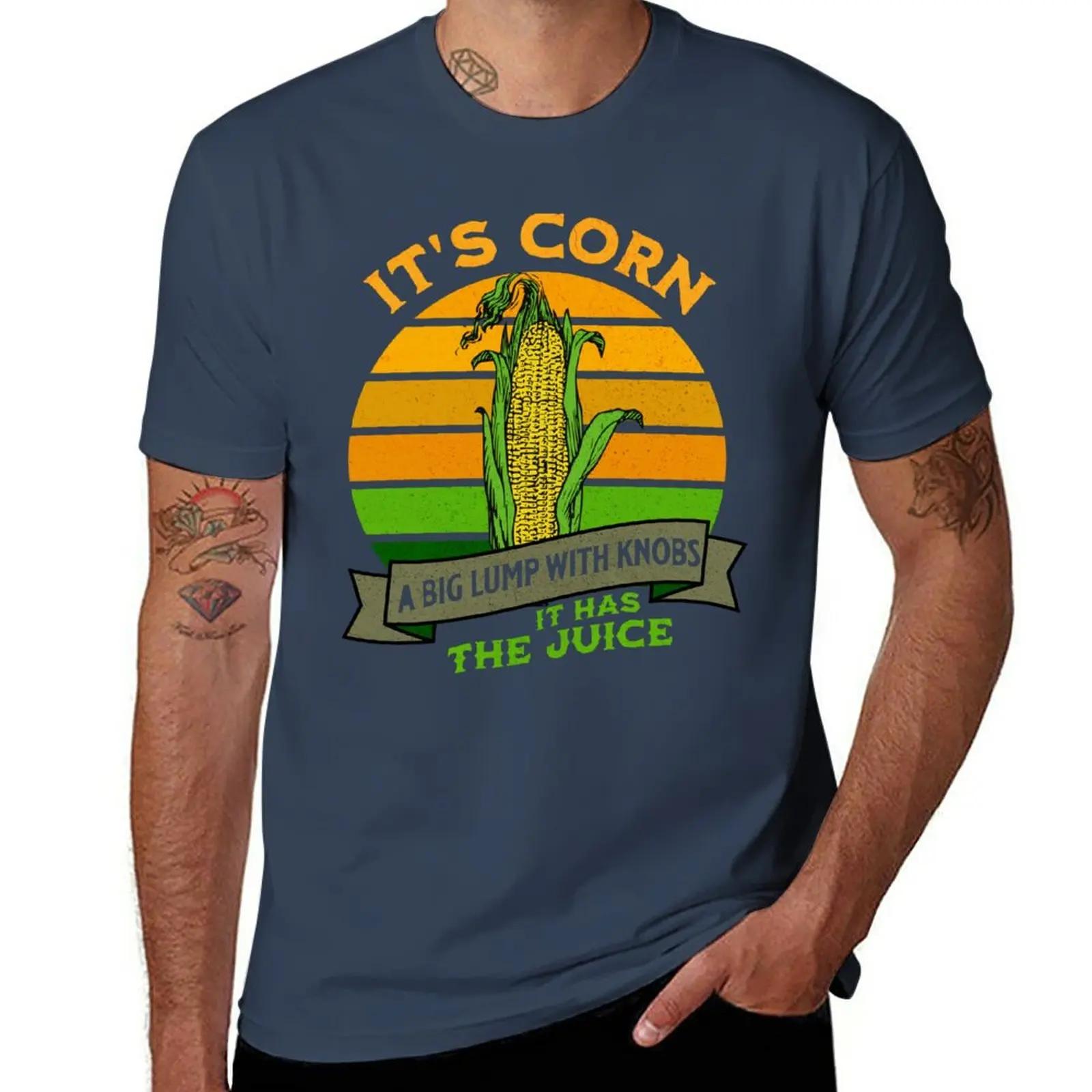 

Funny Corn - Retro Vintage It Has The Juice It’s Corn T-Shirt Vintage Clothes Blacks Slim Fit T Shirts for Men XXXXXL тёмно-синий