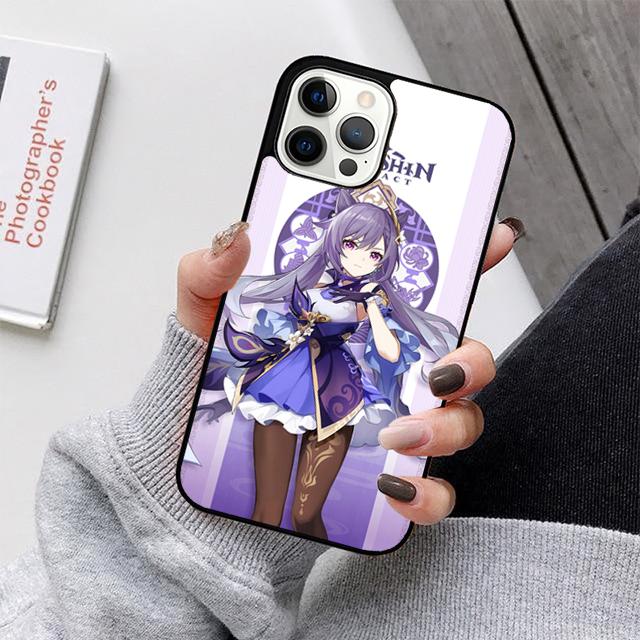Genshin Impact Keqing Handyhüllen Cover Für iPhone 17 Air 16 15 14 12 13 11 Pro MAX apple Plus Coque