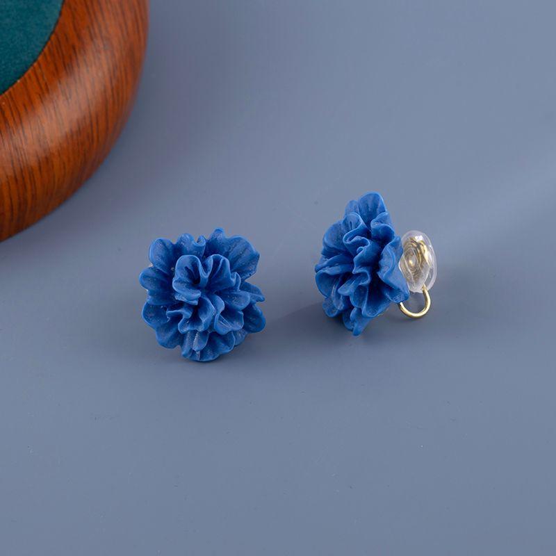 

Атмосфера Синий Трехмерные Цветы Серьги-клипсы без прокола Модные Элегантные Клипсы для ушей в виде комариных спиралей Ретро Гонконгский стиль Серьги-пусеты Женские [1273] blue flower mosquito coil ear clip