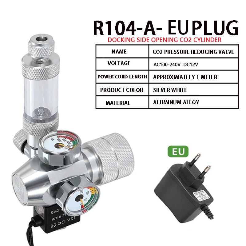 Aquarium CO2 regulator Dual meter solenoid valve Bubble meter CO2 steel cylinder Reaction system CO2 pressure reducing valve W21-8
