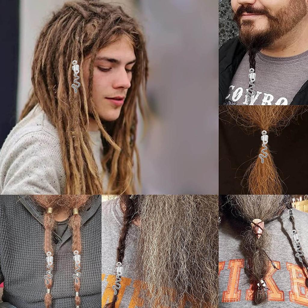 10pcs Alloy Beard Coil Snake Shaped Pendant DIY Dreadlocks Spiral Hair Coils Spring Pendant Accessories