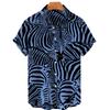 Men's Hawaiian Shirts 3D Cute Cat Print Short Sleeved Shirt Lapel Fashionable Casual Harajuku Cartoon New Clothing