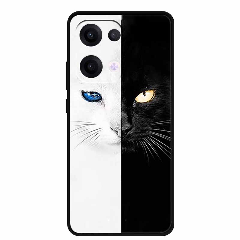 For Oppo Reno13 5G Case Soft TPU Cute Cartoon Silicon Back Cover for Oppo Reno 13 Pro Phone Cases Reno13Pro 13Pro 5G Black Shell