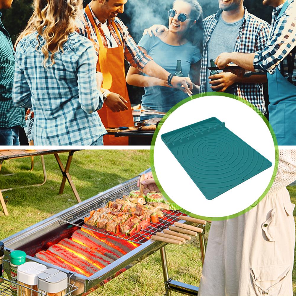 Silikon-Grillplatten-Matte für FlexFlame Grill-Pad BBQ-Zubehör für Outdoor-Grill Küchenarbeitsplatte