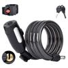 Diceevil Bicycle Key Wire Lock 150cm Bicycle Cable Lock High Cut Resistance Portable Waterproof Rust Resistant Key Type Protective Weatherproof Bike