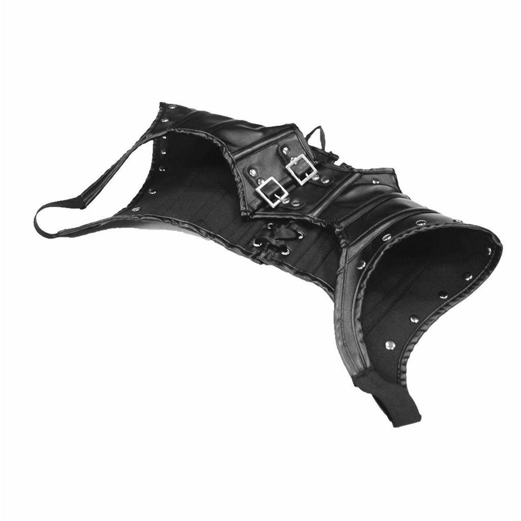 Capa de Ombro de Couro Capa Cinto Fantasia de Festa Cosplay Mulheres Armadura Xale Cachecol Couro PU Punk Gótico Armadura de Cavaleiro