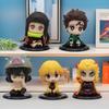 15pcs Demon Slayer Model Toy Anime Kimetsu no Yaiba Q Version Sitting Tanjiro Nidouzi Inosuke Zenizu Figural Plaything PVC Model Gift