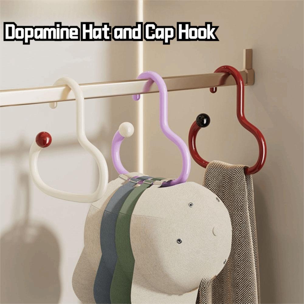 6Pcs Anti Slip Circle Ring Hat Hanger Plastic Hat Storage Hook Round Scarf Tie Hanger  Wardrobe
