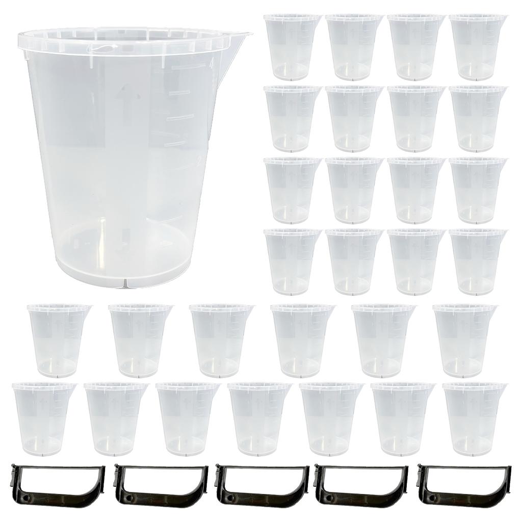30pcs 400cc/600cc Measuring Pitcher Large Capacity Plastic Food Measuring Cups Multi-Purpose Kitchen Cooking Baking Accessories