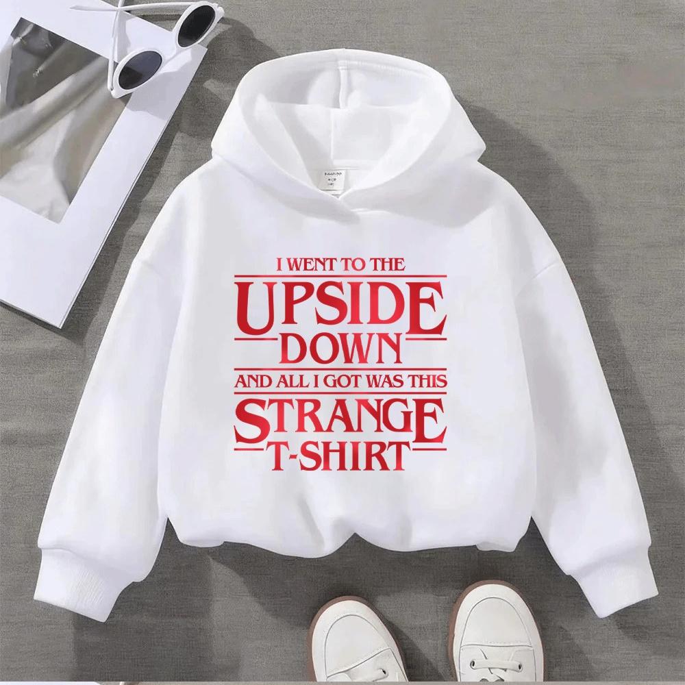 Kinder Stranger Grafik Sweatshirt Jugend Freizeit Pullover Langarm Mischung Neuartiger Druck Mode Oberteil für Jungen Mädchen