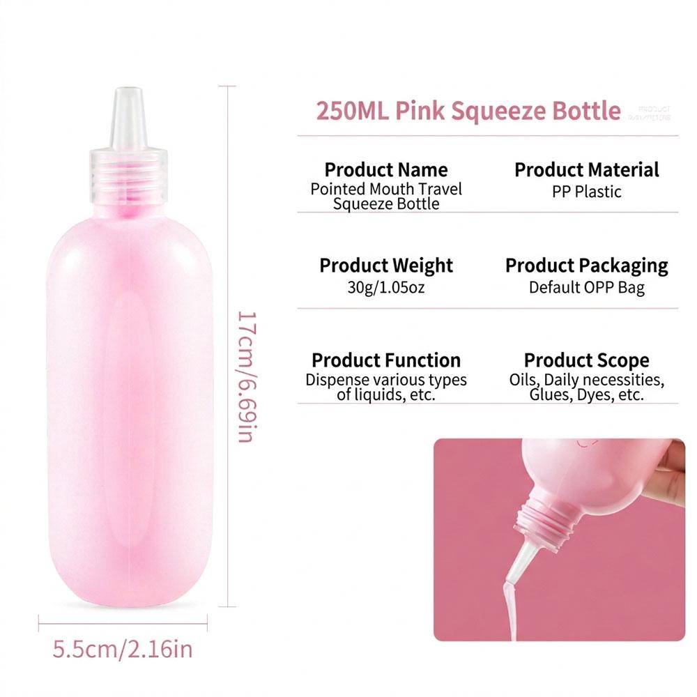 60/150/250ml PP Precision Tip Squeeze Dispensing Bottle with Leak-Proof Twist Cap Durable Plastic Containers Refillable Bottles