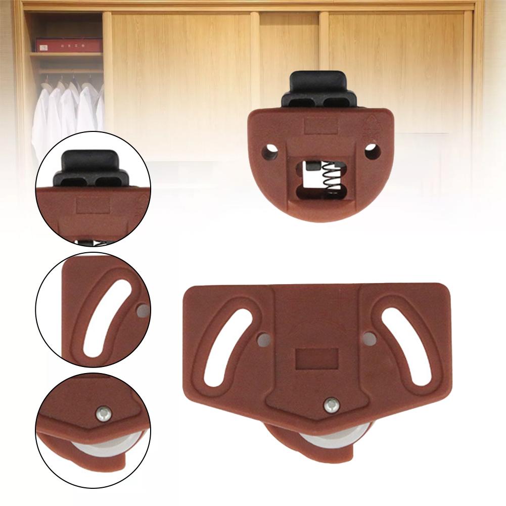 For Wardrobe Doors Indoor Door System Wardrobe Gear Wheel For Home Use Brown White Wheel Indoor Furniture Access
