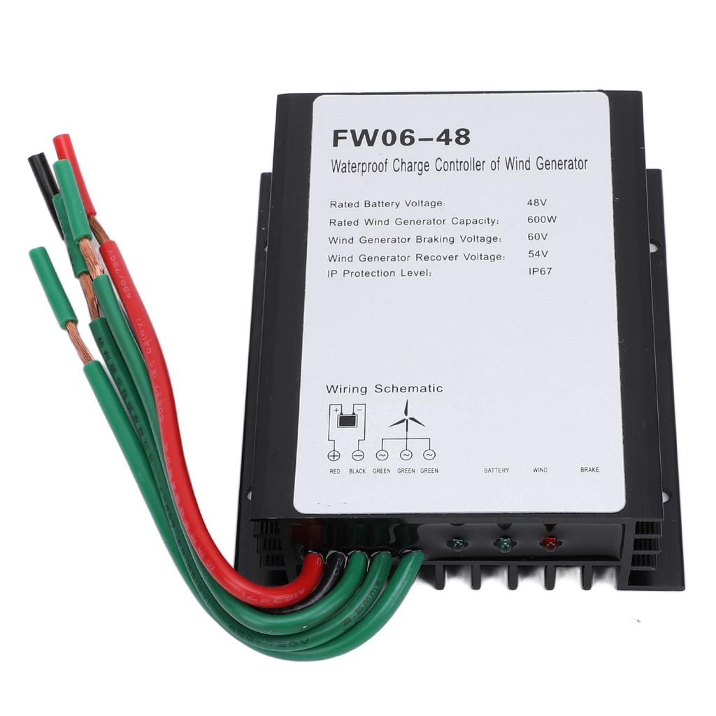 MPPT Wind Turbine Charge Controller 48V Led IP67 Water Resistant Automatic Controller for 0 to 600w