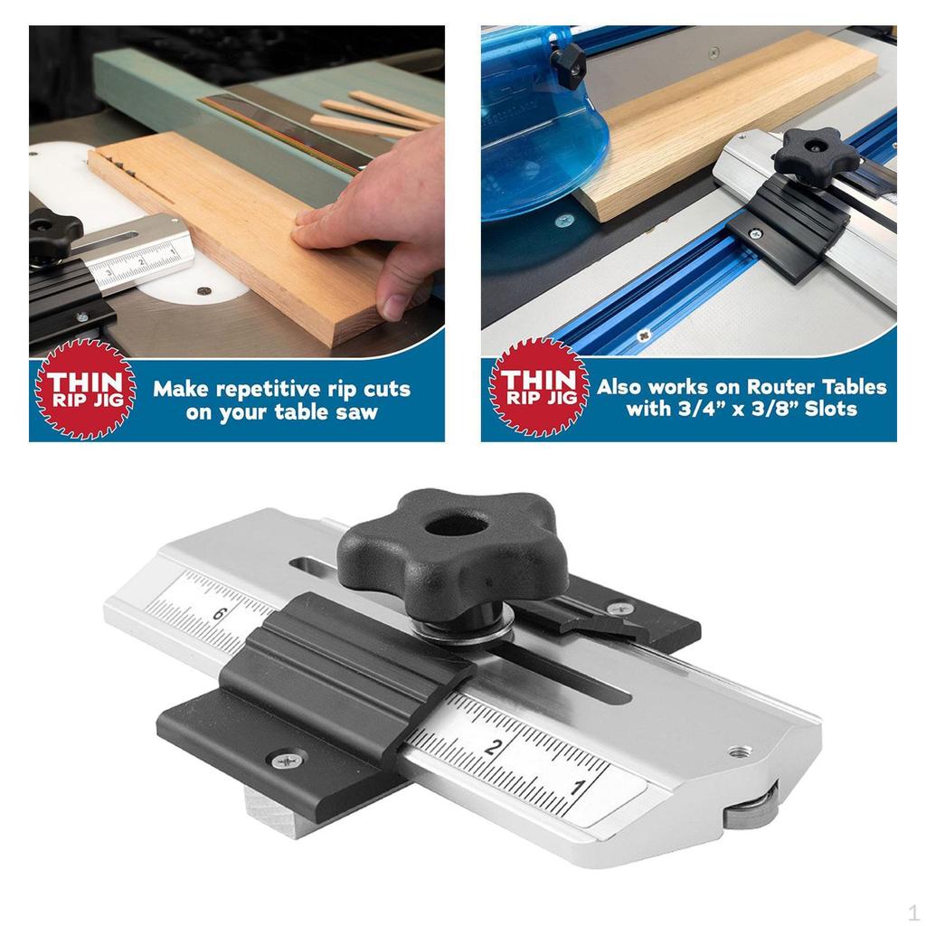 Thin Rip Tablesaw Jig Table Saw Accessories Carpentry Equipment Metal Accurate Repeat Narrow Strip