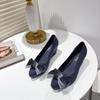 2022 Autumn Bow-Accented Pointed Toe Soft Wedge Heel Shoes