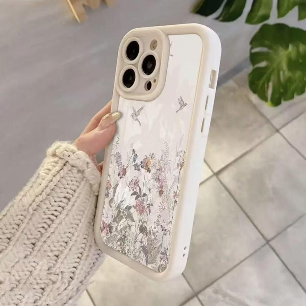 White Floral iPhone Case for iPhone 13/14/15 Pro/16 Pro Max/17