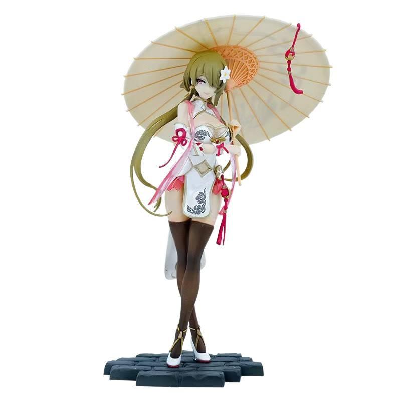 Honkai Impact 3rd Cheongsam Rita Huanxisha Figure Antique Umbrella Standing Position Anime Beautiful Girl Second Dimensional Model Gift