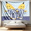 Tapestry z nadrukiem Banany w piżamach - Przenośna tkanina dekoracyjna na ścianę, do domu, akademika, w podróży, sypialni, salonu - Idealny prezent urodzinowy, na parapetówkę
