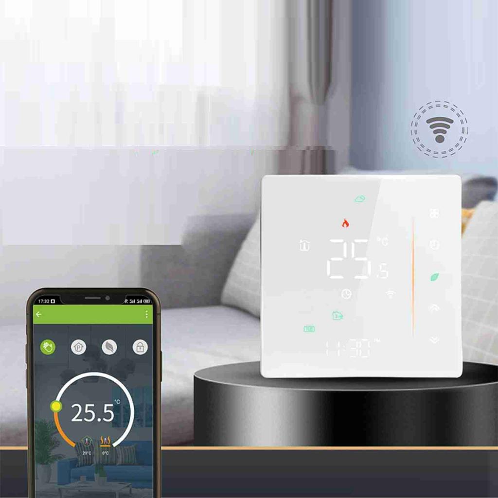 WiFi Smart Thermostat Temperature Controller Weekly Programmable Supports Touch Control  Mobile APP  Voice Control