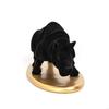 Desk Decors Rhinoceros Sculpture Resin Flocking Animal Figurine for Tabletop Shelf or Cabinet, Modern Accent for Home Office Bed