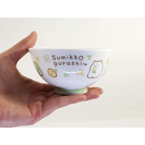 Asahi Koyo Sumikko Gurashi Rice Bowl, White, Diameter 11.2cm x Height 5.9cm, Rice Resistant, Dishwasher and Microwave Safe, Made in Japan