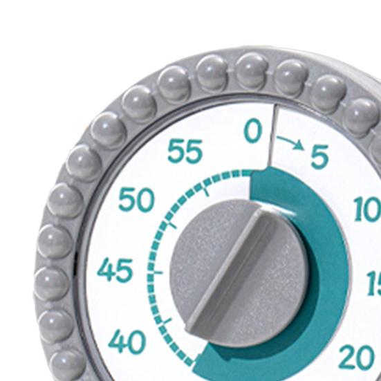 55-Minute Pink Mechanical Kitchen Timer Cooking Baking Eggs Loud Alarm Kitchen Timer Magnetic Back Visual Timer