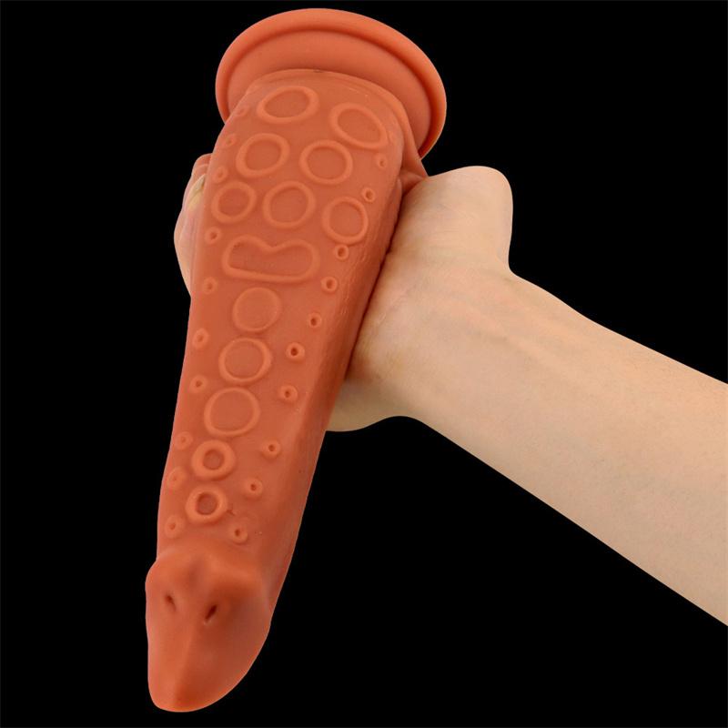 Weiblicher farbiger Silikondildo, Simulation großer Penis, alternative Produkte für Erwachsene