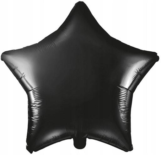 Star Foil Balloon, 48 , Black, 1 Piece