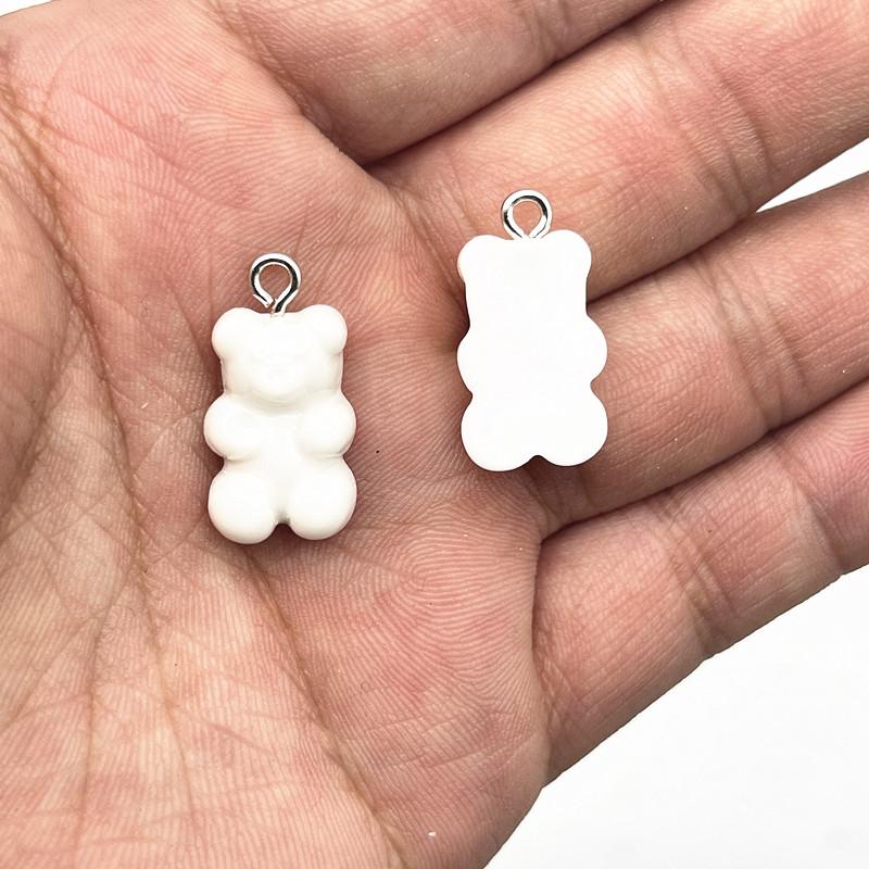 10Pcs Crystal Candy Bear Pendant Charms for Necklace Bracelet Earrings Jewelry Making Diy Findings Resin Bears Christmas Making
