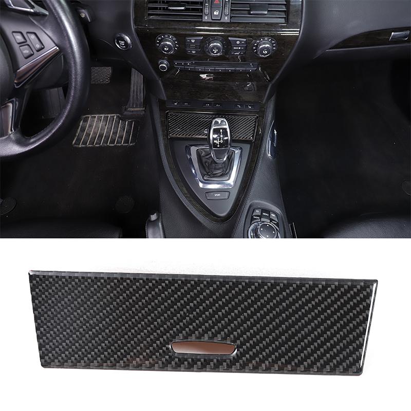 For BMW 6 Series E63 E64 2004-2009 Soft Carbon Fibre Car Center Console Cigarette Lighter Frame Panel Trim Sticker Accessories