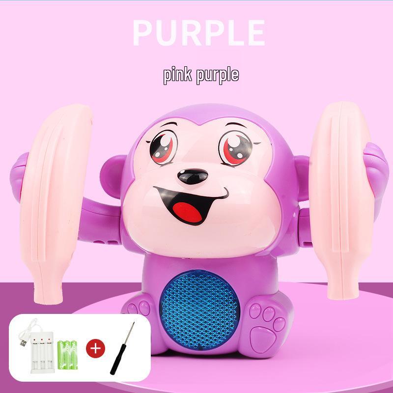 Electric Rolling Monkey Toy with Lights & Music for Early Childhood Education
