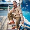 Geonjiulleunseu Cotton Wide Chino Pants - Olive