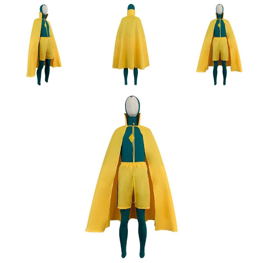 Iøjnefaldende Wanda Vision Cosplay Kostume Jumpsuit Kappe Outfits Til Halloween