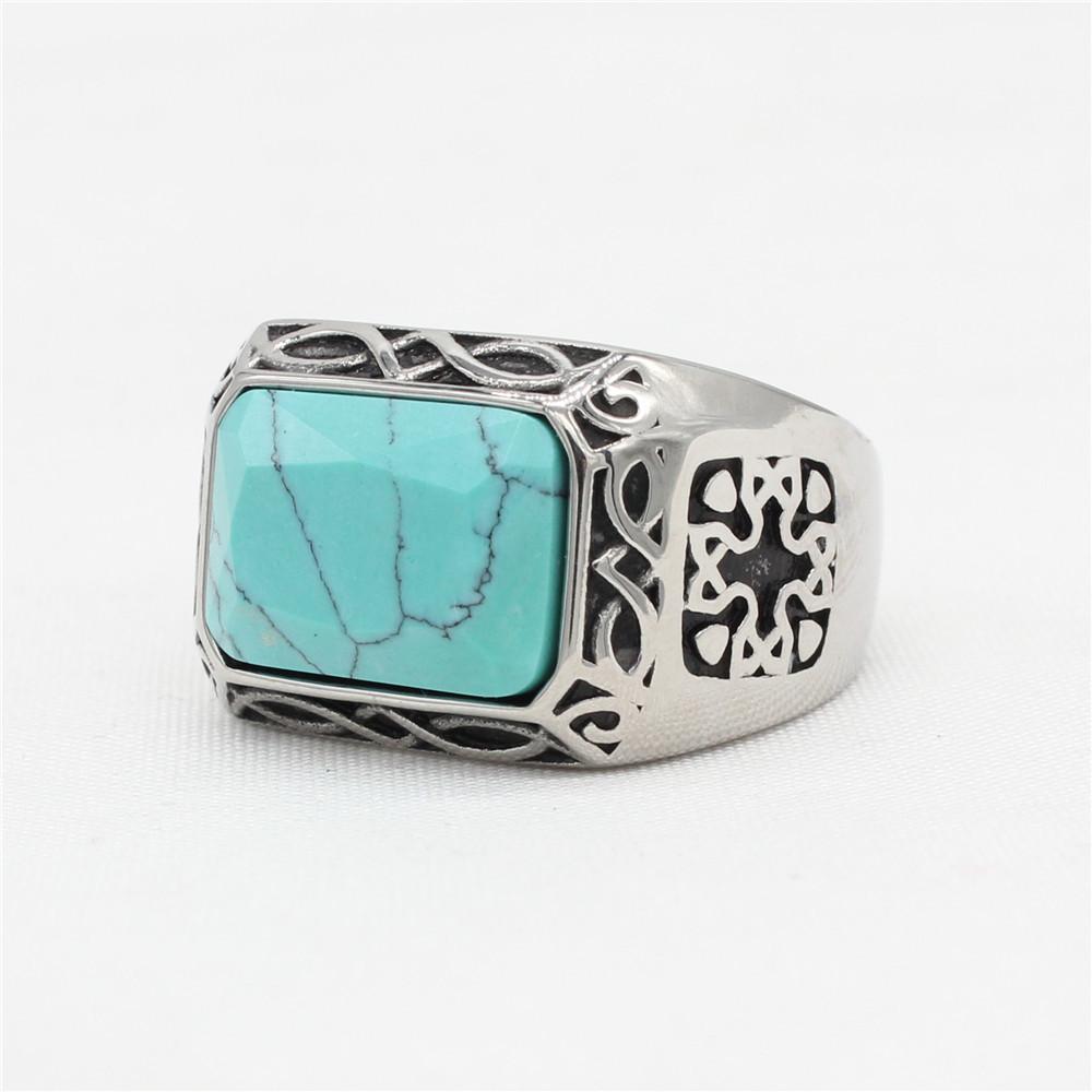 2026 Jewelry, Personalized Retro European and American Style Inlaid Emerald Men's Jewelry Accessories Ring
