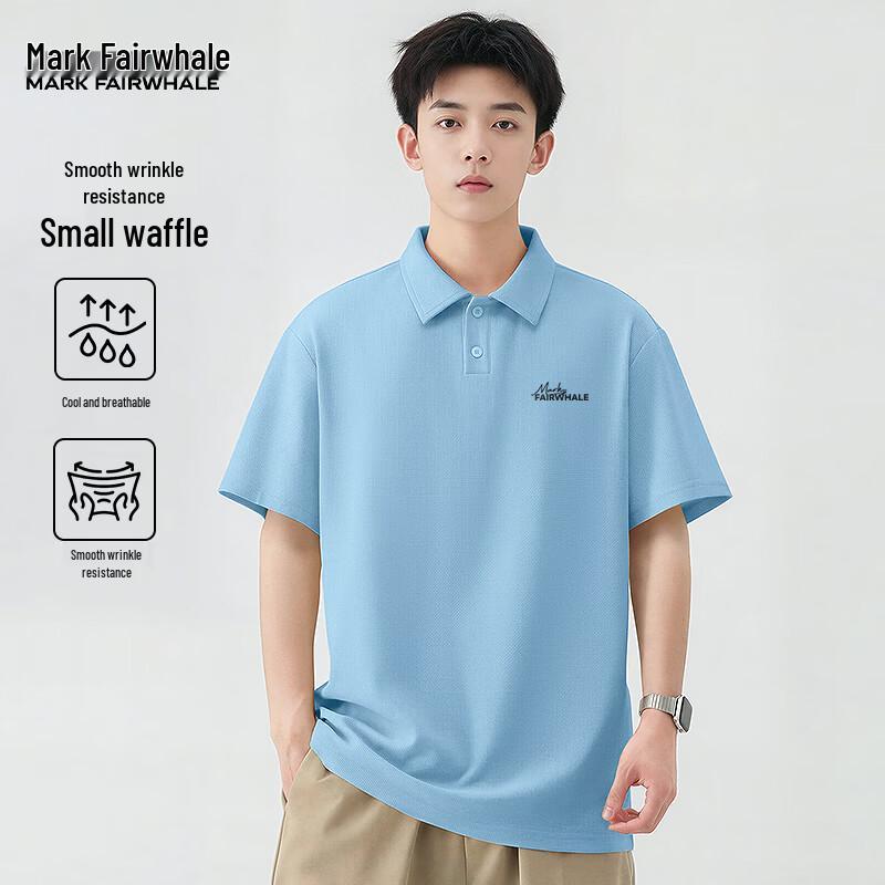 Mark Fairwhale Men s Waffle Knit Short-Sleeve Polo Shirt 2XL