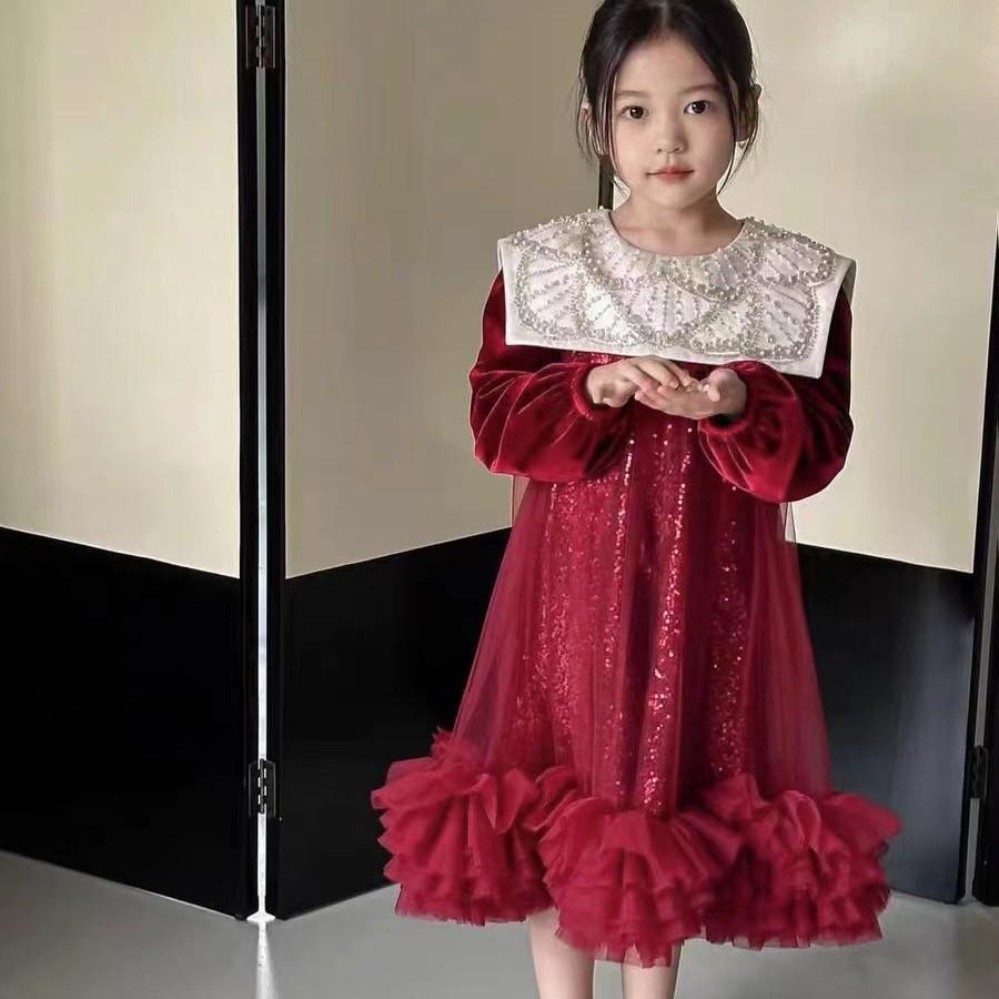 Work In Progress Children'S Princess Dress Collar Mesh Sequins Embroidery Collar Diy Accessories Wedding Dress Collar Decoration