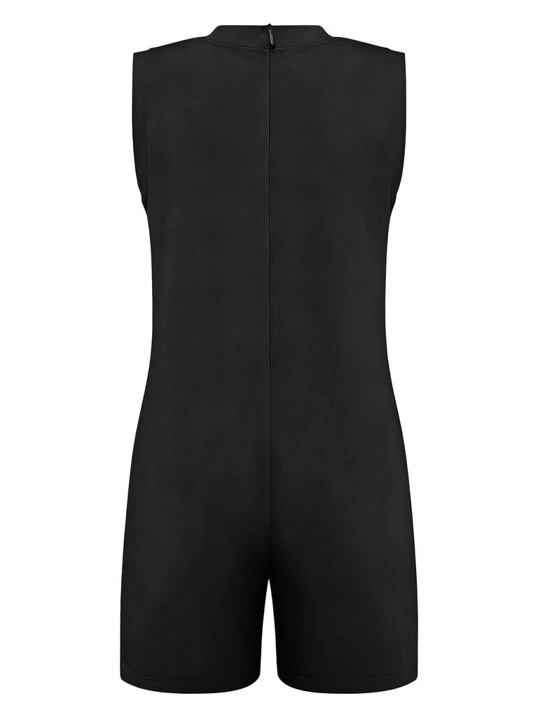3Pcs Kids Special Needs Adaptive Jumpsuit Round Neck Sleeveless Back Invisible Zipper Solid Color for Easy Dressing Daily Care