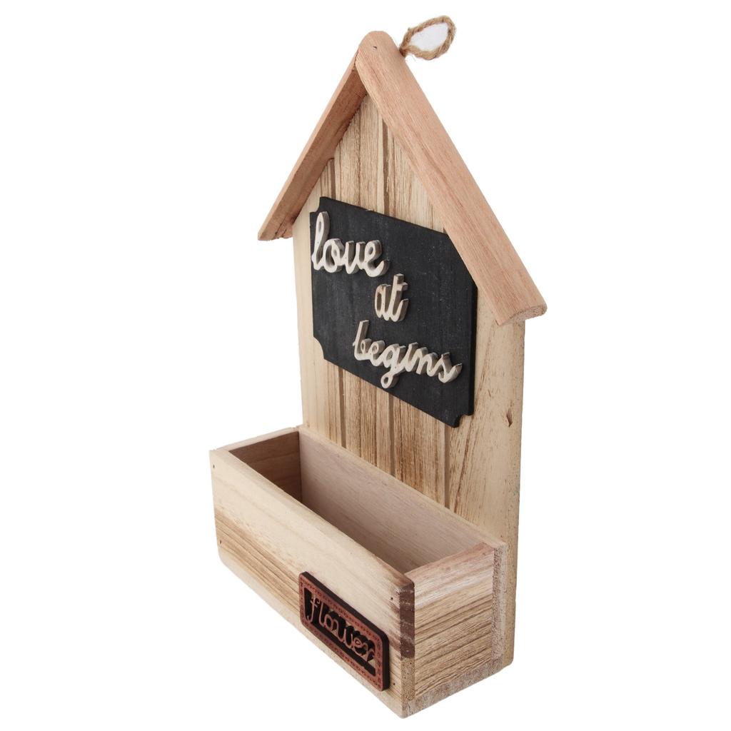 Wall Hanging Flower Pot Decorative Creative Flower Basket Simple Wood Planter