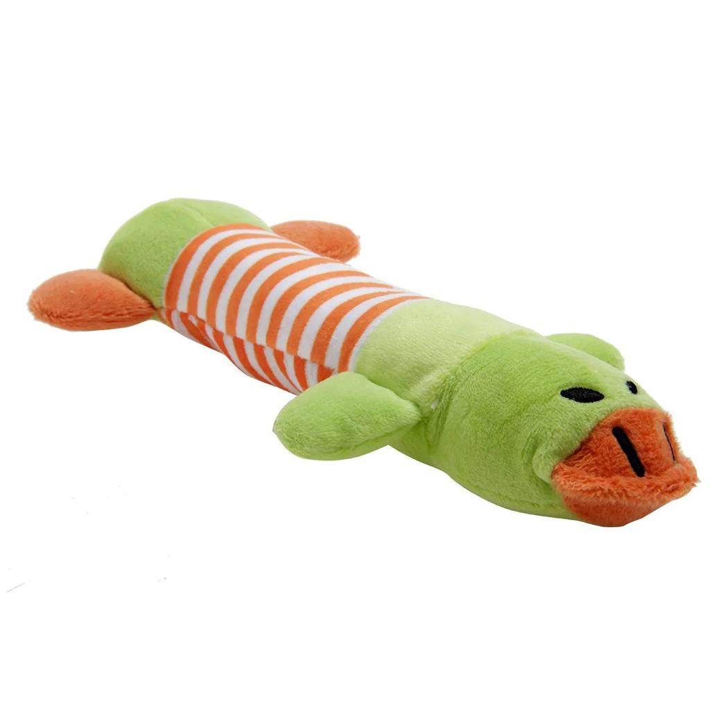 Popular Pet Dog Cat Funny Fleece Durability Plush Dog Toys Squeak Chew Sound Toy Fit for All Pets Elephant Duck Pig Plush Toys
