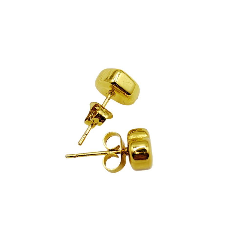 Simple commuter fashion niche design mini stud earrings women's titanium steel ear plug versatile temperament ear jewelry