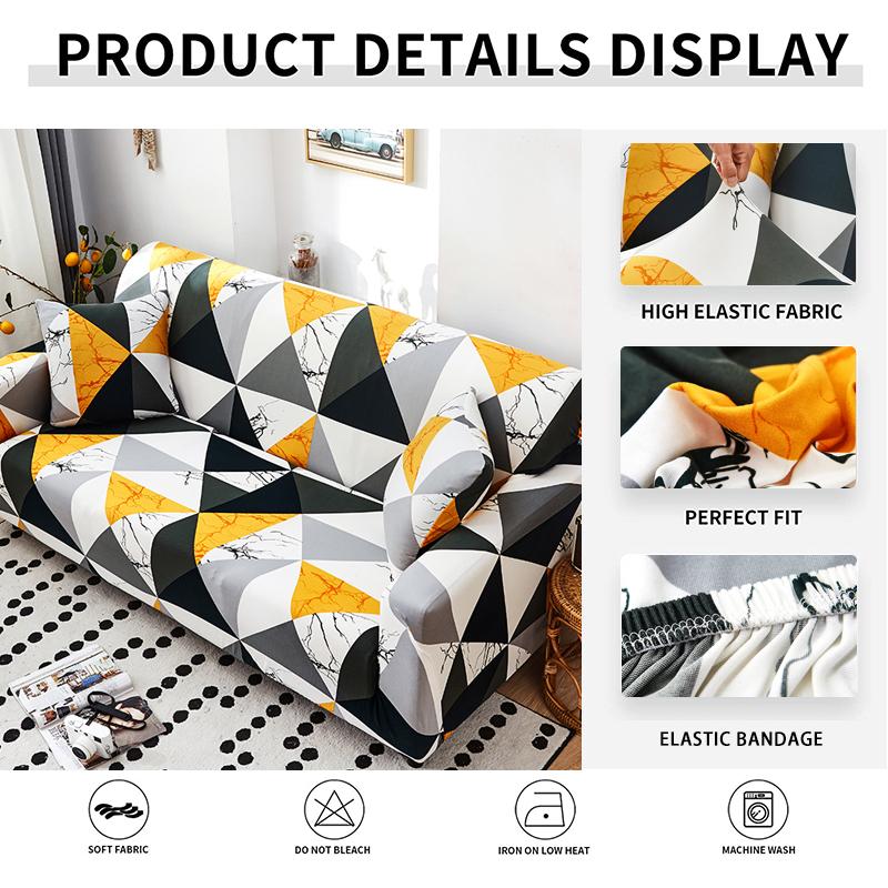 Stretch Couch Cover All-Inclusive Sofa Slipcovers For Kids Pets Washable Universal Furniture Protector With Elastic Bottom