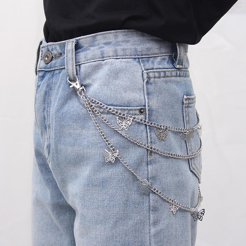 Cross-Border Hip-Hop Punk Star Pendant Tassel Metal Waist Chain