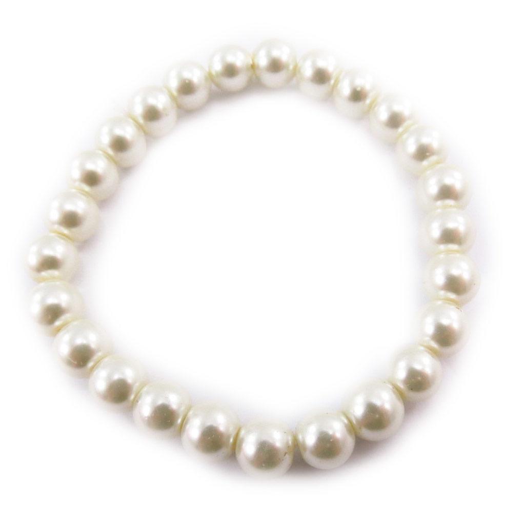 Les Trésors De Lily [J6887] - Ivory 'Perla' Bracelet 8 Mm